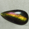New Madagascar - LABRADORITE - Tear Drop Cabochon Huge size - 21.5x42.5 mm Gorgeous Strong Multy Fire